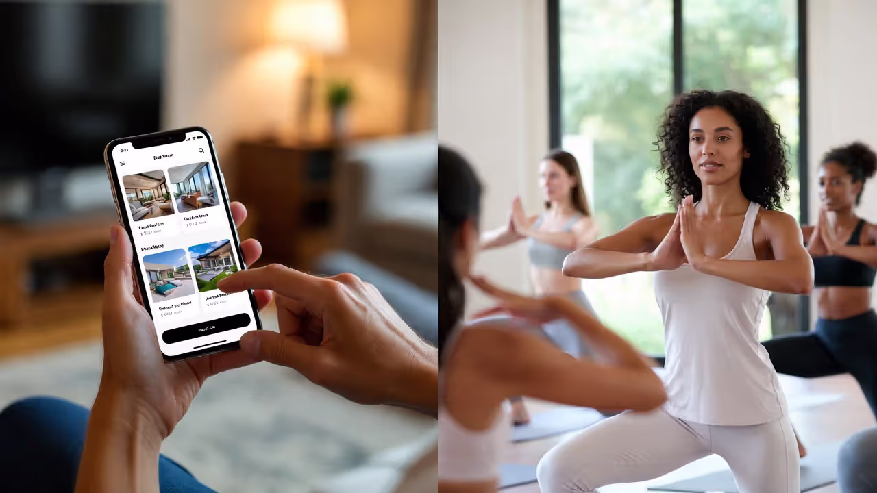 Comparison between booking based on property photos and evaluating instructor quality.